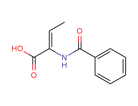 Molecular Structure of 65499-78-7 (2-Butenoic acid, 2-(benzoylamino)-, (Z)-)
