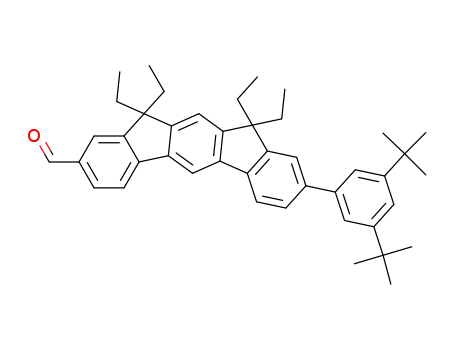 Molecular Structure of 1377319-65-7 (11-(3,5-di-tert-butylphenyl)-1,1,3,3-tetraethyl-1,3-dihydroindeno[2,1-b]fluorene-5-carbaldehyde)
