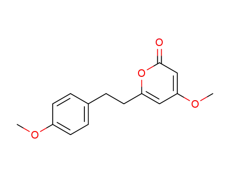 Molecular Structure of 3155-52-0 (2H-Pyran-2-one, 4-methoxy-6-[2-(4-methoxyphenyl)ethyl]-)