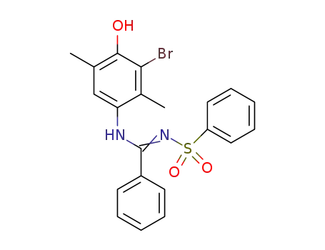 N-(3-bromo-4-hydroxy-2,5-dimethylphenyl)-N'-(phenylsulfonyl)benzenecarboximidamide