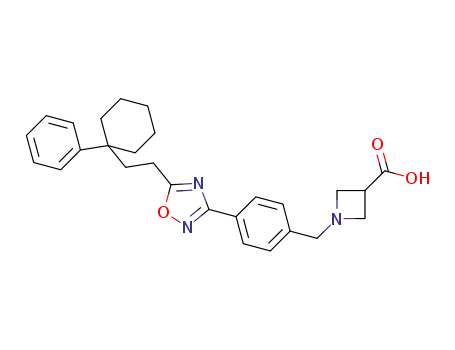 1-(4-(5-(2-(1-phenylcyclohexyl)ethyl)-1,2,4-oxadiazol-3-yl)benzyl)azetidine-3-carboxylic acid