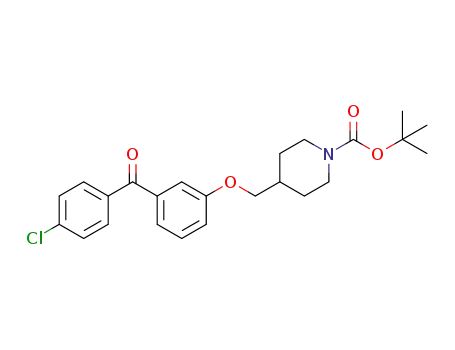 Molecular Structure of 1372526-57-2 (tert-butyl 4-{[3-(4-chlorobenzoyl)phenoxy]methyl}-piperidine-1-carboxylate)