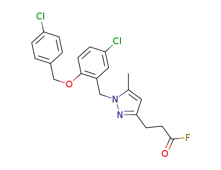 3-{1-[5-chloro-2-(4-chloro-benzyloxy)-benzyl]-5-methyl-1H-pyrazol-3-yl}-propionyl fluoride