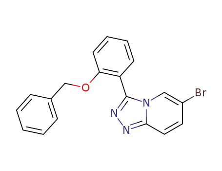 Molecular Structure of 876299-51-3 (1,2,4-Triazolo[4,3-a]pyridine, 6-bromo-3-[2-(phenylmethoxy)phenyl]-)