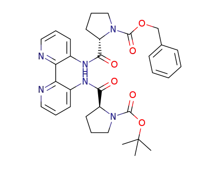 (S)-benzyl 2-((3'-((S)-1-(tert-butoxycarbonyl)pyrrolidine-2-carboxamido)-[2,2'-bipyridin]-3-yl)carbamoyl)pyrrolidine-1-carboxylate