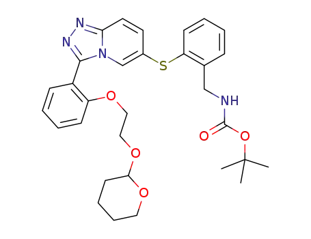 tert-butyl {2-[(3-{2-[2-(tetrahydro-2H-pyran-2-yloxy)ethoxy]phenyl}[1,2,4]triazolo[4,3-a]pyridin-6-yl)thio]benzyl}carbamate