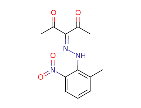 Molecular Structure of 864652-84-6 (3-(2-mehtyl-6-nitrophenylhydrazono)pentane-2,4-dione)