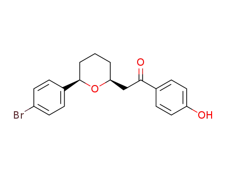 2-[(2S,6R)-6-(4-bromophenyl)tetrahydro-2H-pyran-2-yl]-1-(4-hydroxyphenyl)ethanone