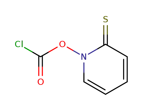 Molecular Structure of 103698-34-6 (2(1H)-Pyridinethione, 1-[(chlorocarbonyl)oxy]-)
