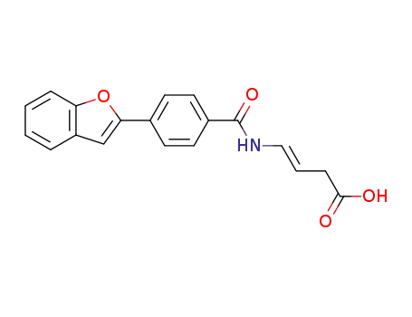 Molecular Structure of 892861-37-9 ((3E)-4-{[4-(1-benzofuran-2-yl)benzoyl]amino}but-3-enoic acid)