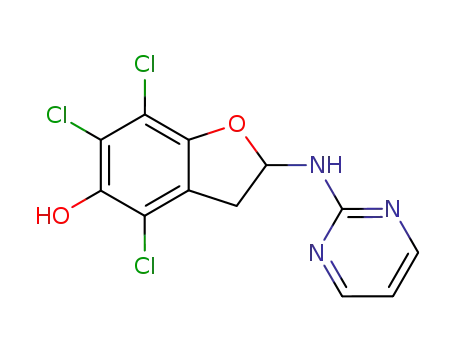 5-Benzofuranol, 4,6,7-trichloro-2,3-dihydro-2-(2-pyrimidinylamino)-