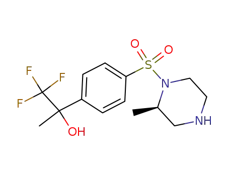 1,1,1-trifluoro-2-(4-((R)-2-methylpiperazin-1-ylsulfonyl)phenyl)propan-2-ol