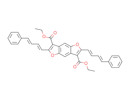diethyl 2,6-bis((1E,3E)-4-phenylbuta-1,3-dienyl)benzofuro[5,6-b]furan-3,7-dicarboxylate