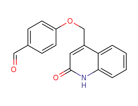 Molecular Structure of 1041095-99-1 (4-[(1,2-dihydro-2-oxoquinolin-4-yl)methoxy]-benzaldehyde)