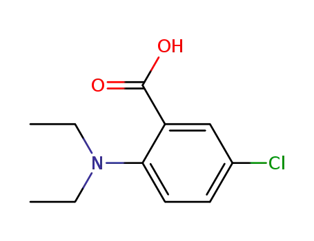 Molecular Structure of 77265-80-6 (5-chloro-2-(diethylamino)benzoic acid)