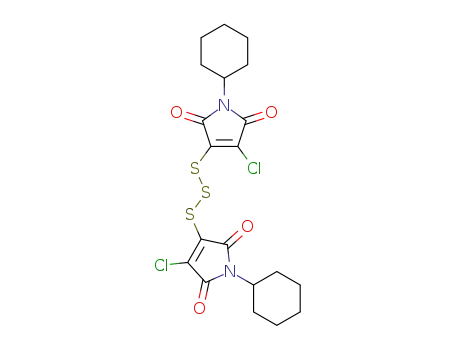 Molecular Structure of 1341207-40-6 (3,3'-trisulphane-1,3-diylbis(4-chloro-1-cyclohexyl-1H-pyrrole-2,5-dione))