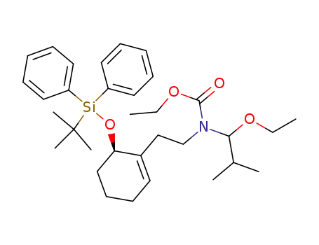 {2-[6-(<i>tert</i>-butyl-diphenyl-silanyloxy)-cyclohex-1-enyl]-ethyl}-(1-ethoxy-2-methyl-propyl)-carbamic acid ethyl ester