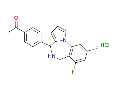1-[4-(7,9-difluoro-5,6-dihydro-4H-pyrrolo[1,2-a][1,4]benzodiazepin-4-yl)phenyl]ethanone hydrochloride