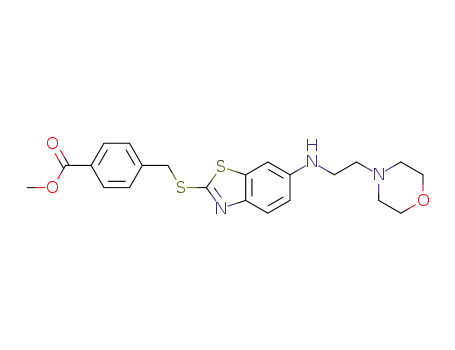 Benzoic acid,
4-[[[6-[[2-(4-morpholinyl)ethyl]amino]-2-benzothiazolyl]thio]methyl]-,
methyl ester