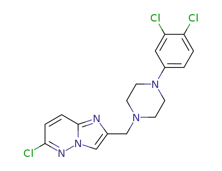 Molecular Structure of 901124-68-3 (6-chloro-2-[4-(3,4-dichloro-phenyl)-piperazin-1-ylmethyl]-imidazo[1,2-<i>b</i>]pyridazine)