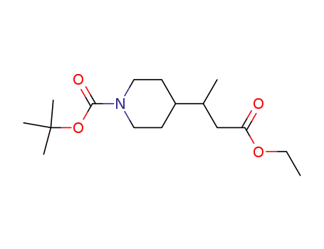 4-Piperidinepropanoic acid, 1-[(1,1-dimethylethoxy)carbonyl]-b-methyl-,
ethyl ester