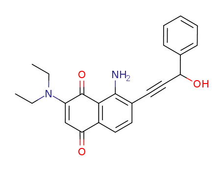 1,4-Naphthalenedione,
8-amino-2-(diethylamino)-7-(3-hydroxy-3-phenyl-1-propynyl)-