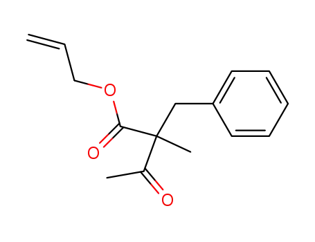 Molecular Structure of 100032-34-6 (Benzenepropanoic acid, a-acetyl-a-methyl-, 2-propenyl ester)