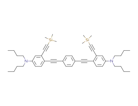 1,4-bis(4'-N,N-dibutylamino-2'-[trimethylsilyl]ethynylphenylethynyl)benzene