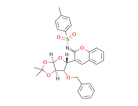 N-{3-[(3aR,5R,6S,6aR)-6-(benzyloxy)-2,2-dimethyltetrahydrofuro[2,3-d][1,3]dioxol-5-yl]-2H-chromen-2-ylidene}-4-tolylsulfonamide