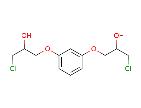 Molecular Structure of 93432-15-6 (1-chloro-3-[3-(3-chloro-2-hydroxy-propoxy)-phenoxy]-propan-2-ol)