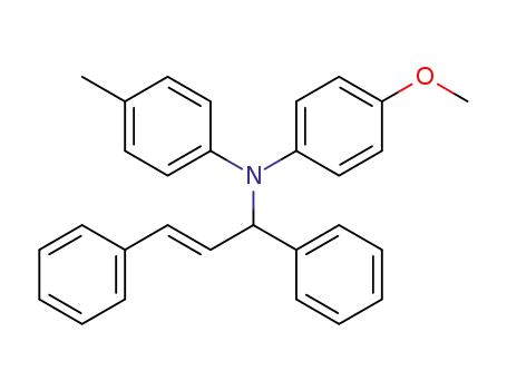 Molecular Structure of 1378973-60-4 ((E)-N-(1,3-diphenylallyl)-4-methoxy-N-p-tolylaniline)