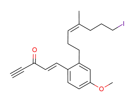 1-Penten-4-yn-3-one,
1-[2-[(3Z)-7-iodo-4-methyl-3-hepten-1-yl]-4-methoxyphenyl]-, (1E)-