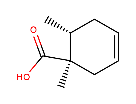 Molecular Structure of 421555-39-7 (3-Cyclohexene-1-carboxylicacid,1,6-dimethyl-,(1R,6R)-(9CI))