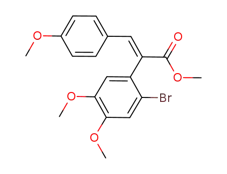 Molecular Structure of 958261-90-0 ((E)-methyl 2-(2-bromo-4,5-dimethoxyphenyl)-3-(4-methoxyphenyl)acrylate)