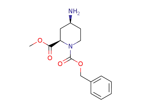 Molecular Structure of 917255-45-9 (4-AMINO-PIPERIDINE-1,2-DICARBOXYLIC ACID 1-BENZYL ESTER 2-METHYL ESTER)