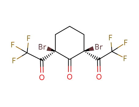 cis-2,6-dibromo-2,6-bis(trifluoroacetyl)cyclohexanone