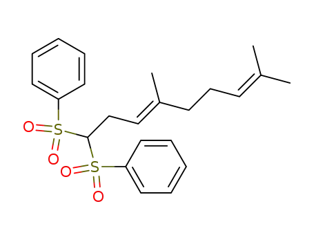 Benzene, 1,1'-[(4,8-dimethyl-3,7-nonadienylidene)bis(sulfonyl)]bis-, (E)-