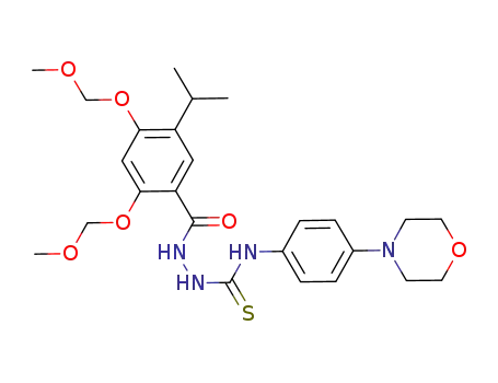 Benzoic acid, 2,4-bis(methoxymethoxy)-5-(1-methylethyl)-,
2-[[[4-(4-morpholinyl)phenyl]amino]thioxomethyl]hydrazide