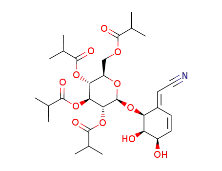 (2E)-[(4R,5R,6S)-4,5-dihydroxy-6-{[2,3,4,6-tetrakis-O-(2-methylpropanoyl)-β-D-glucopyranosyl]oxy}-cyclohex-2-en-1-ylidene]ethanenitrile