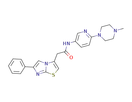 Molecular Structure of 1388831-95-5 (N-(6-(4-methylpiperazin-1-yl)pyridin-3-yl)-2-(6-phenylimidazo[2,1-b]thiazol-3-yl)acetamide)