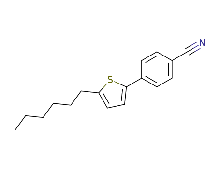 Molecular Structure of 141778-54-3 (Benzonitrile, 4-(5-hexyl-2-thienyl)-)