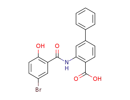 2-(5-bromo-2-hydroxybenzamido)-4-phenylbenzoic acid