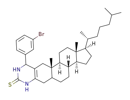 4'-(3-bromophenyl)-3',4'-dihydropyrimidino[6',5':2,3]cholestane-2'(1'H)-thione