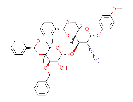 4-methoxyphenyl (3-O-benzyl-4,6-O-benzylidene-α-D-galactopyranosyl)-(1->3)-2-azido-4,6-O-benzylidene-2-deoxy-α-D-glucopyranoside