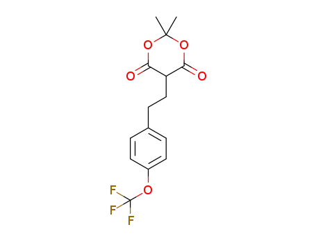 Molecular Structure of 1374824-28-8 (α-(4-(trifluoromethoxy)phenethyl) Meldrum's acid)