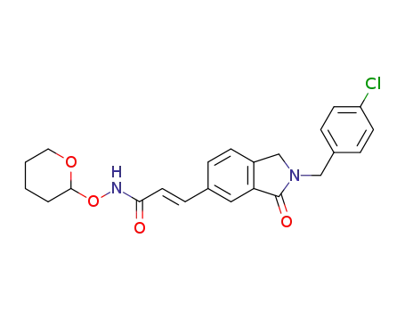 (E)-3-(2-(4-chlorobenzyl)-1-oxoisoindolin-6-yl)-N-(tetrahydro-2H-pyran-2-yloxy)acrylamide