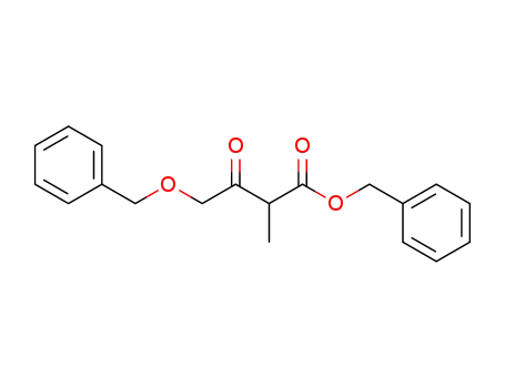 Molecular Structure of 214333-77-4 (benzyl 4-(benzyloxy)-2-methyl-3-oxobutanoate)