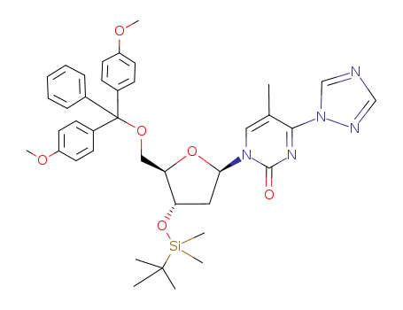3'-O-t-butyldimethylsilyl-5'-O-dimethoxytrityl-1-[5-methyl-4-triazolylpyrimidin-2(1H)-onyl]-β-D-2'-deoxyriboside