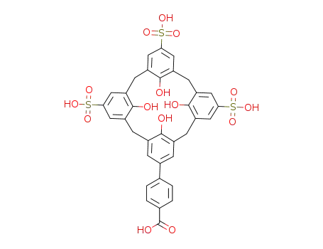 5-(4'-carboxyphenyl)-25,26,27,28-tetrahydroxy-11,17,23-trisulfonatocalix[4]arene