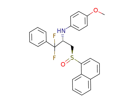 (-)-(2S,S<sub>s</sub>)-3,3-difluoro-3-phenyl-2-[N-(p-methoxyphenyl)]aminopropyl-(1-naphthyl)sulfoxide
